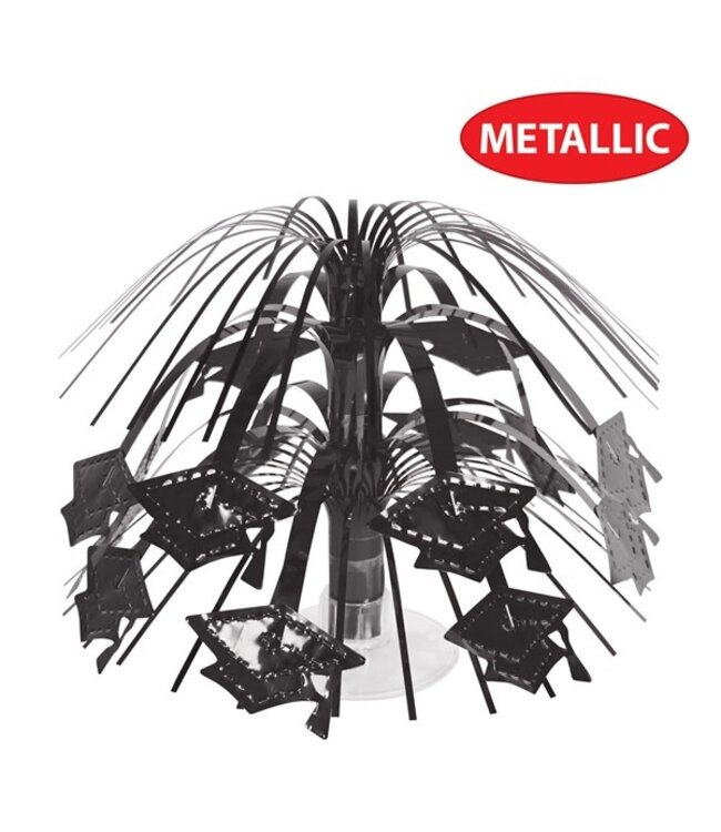 Creative Converting Grad Cap Mini Cascade Centerpiece - Black