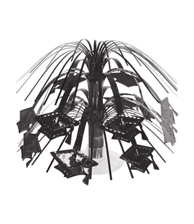 Creative Converting Grad Cap Mini Cascade Centerpiece - Black
