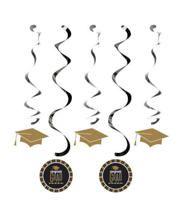 Creative Converting Glitzy Grad Dizzy Danglers - 5 Count