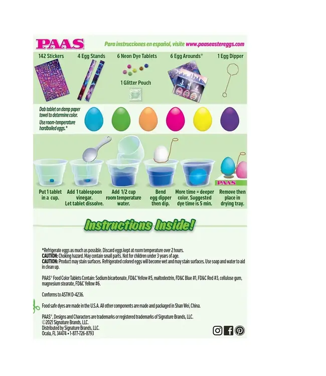 PAAS PAAS Neon Easter Egg Decorating Kit