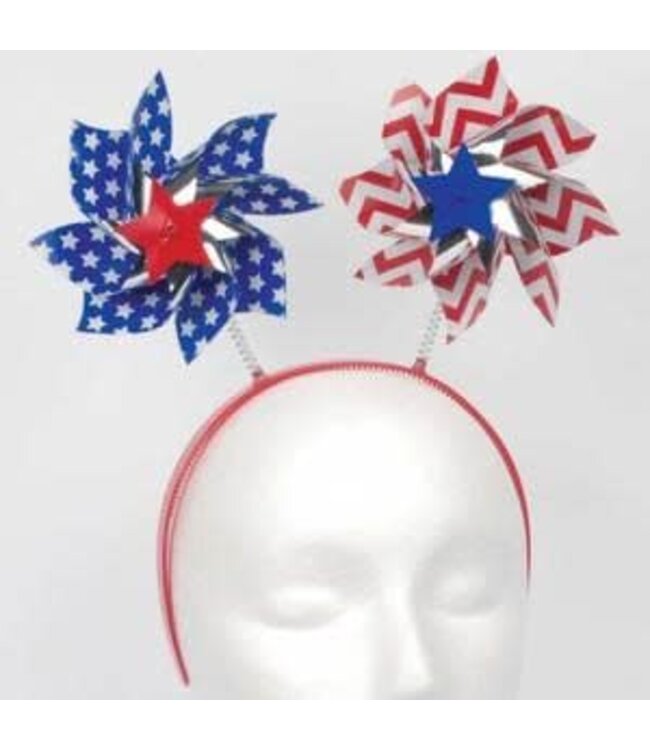 LOFTUS INTERNATIONAL Stars & Stripes Patriotic Pinwheel Headband