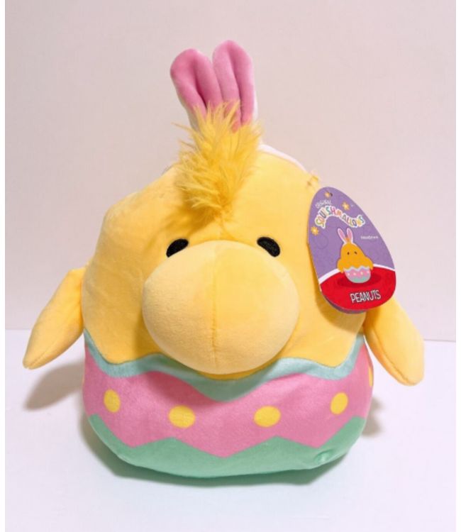 JAZWARES Squishmallow 8 Inch Woodstock with Bunny Ears in Half Egg Easter Plush