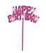 UNIQUE INDUSTRIES INC Pink Flashing Happy Birthday Cake Topper