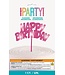 UNIQUE INDUSTRIES INC Pink Flashing Happy Birthday Cake Topper