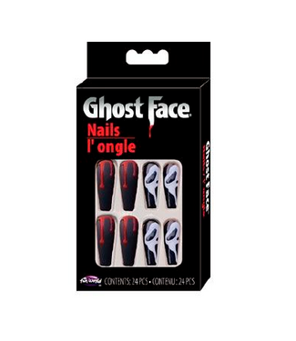 Fun World GHOST FACE NAILS BLACK