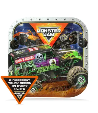 PRIME PARTY Monster Jam 9" Dinner Plates - 8 Count