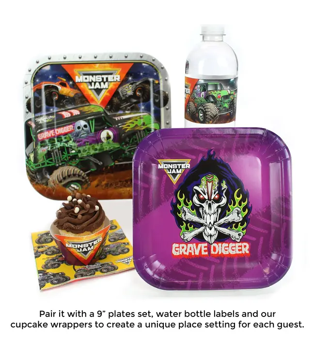 PRIME PARTY Monster Jam 7" Dessert Plates - 8 Count