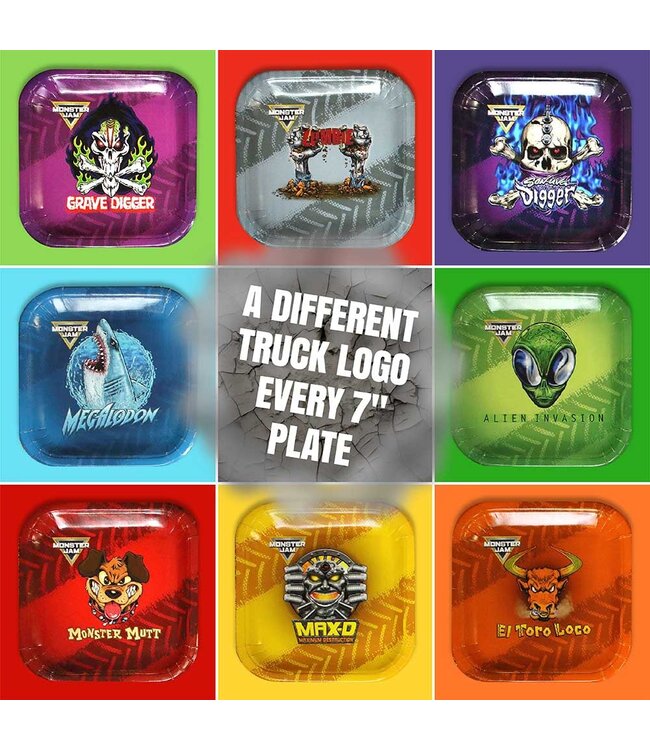 PRIME PARTY Monster Jam 7" Dessert Plates - 8 Count