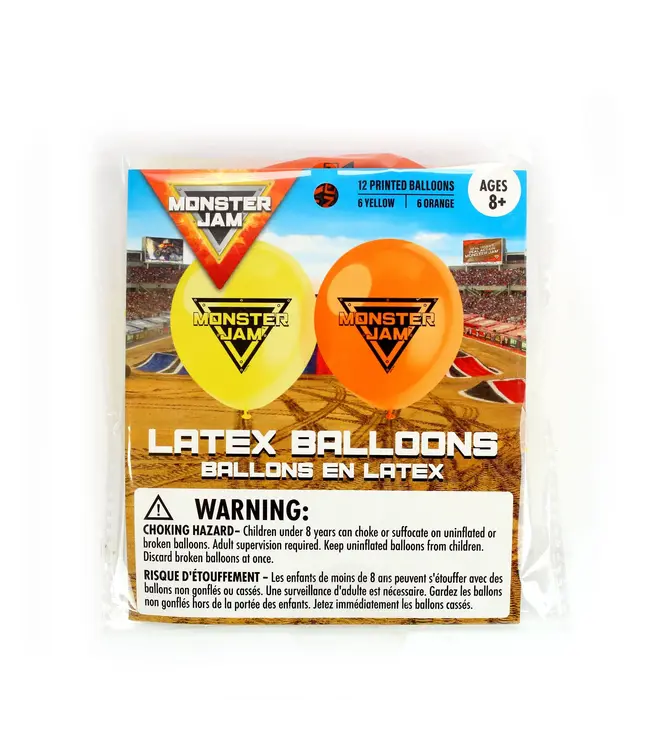PRIME PARTY Monster Jam Latex Balloons - 12 Count