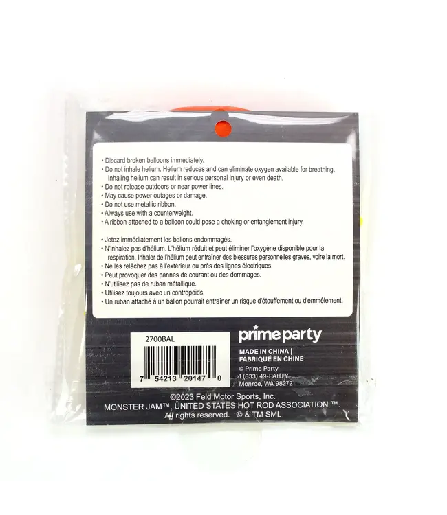 PRIME PARTY Monster Jam Latex Balloons - 12 Count