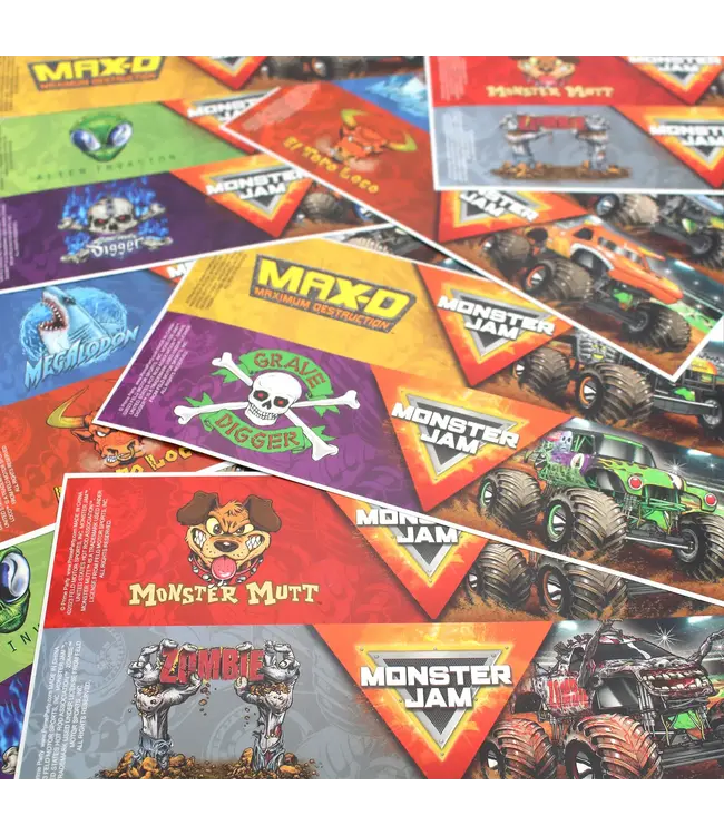 PRIME PARTY Monster Jam Water Bottle Labels - 16 Count