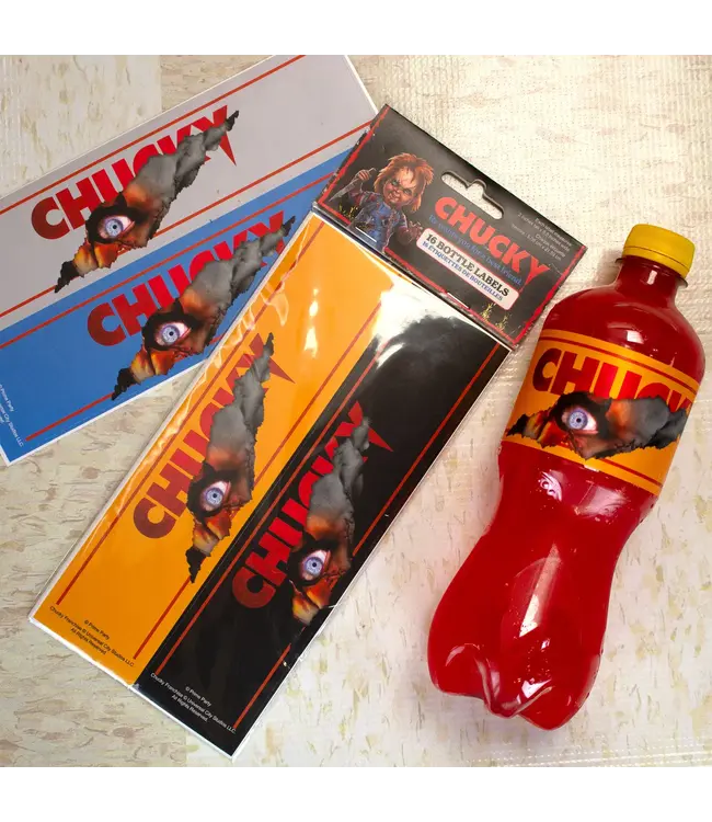 PRIME PARTY Chucky Bottle Labels - 16 Count