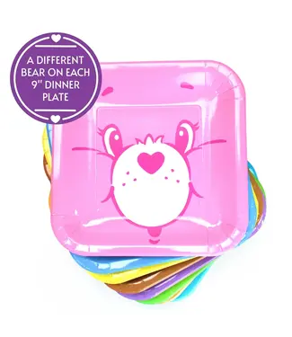 PRIME PARTY Care Bears Dinner 9in Plates - 8 Count