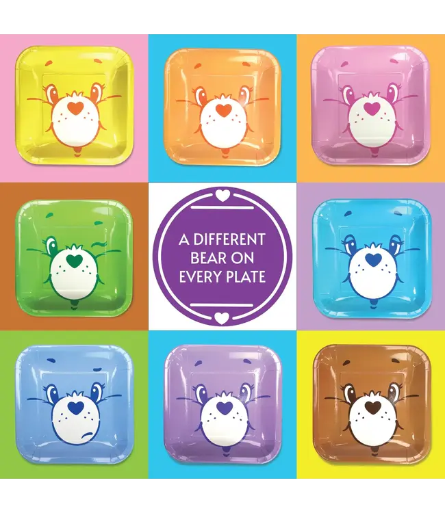 PRIME PARTY Care Bears Dinner 9in Plates - 8 Count