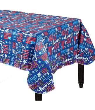 Amscan TABLE COVER FLANNEL BACK PROUD & TRUE