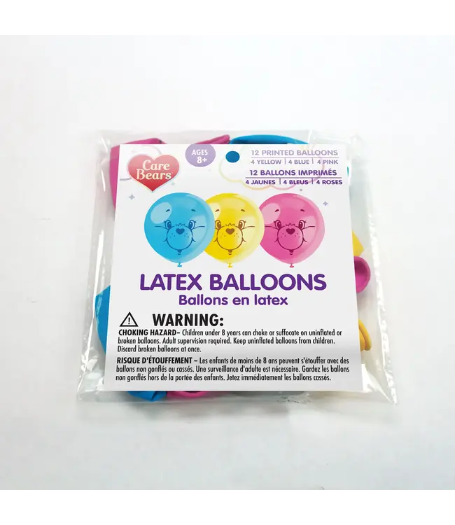 PRIME PARTY Care Bears 10in Latex Balloons - 12 Count