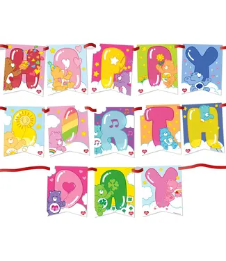 PRIME PARTY Care Bears Jointed Happy Birthday Banner