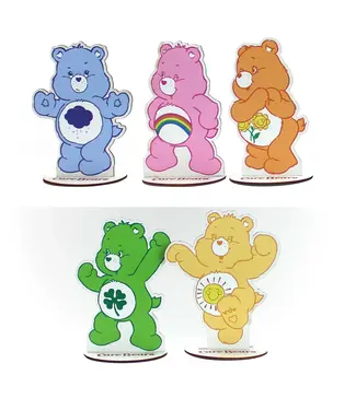PRIME PARTY Care Bears Mini Wooden Figures - 5 Count