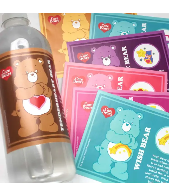 PRIME PARTY Care Bears Bottle Labels - 16 Count