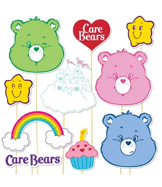 PRIME PARTY Care Bears Photo Booth Props - 12 Count