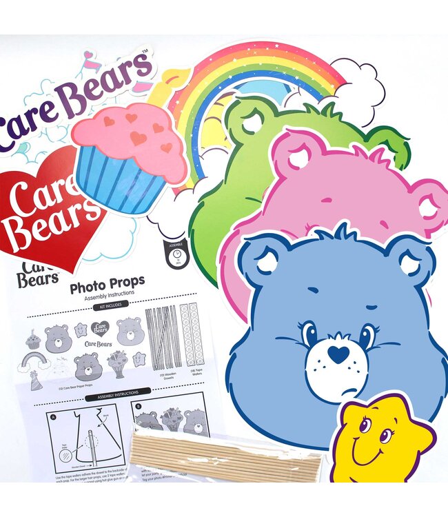 PRIME PARTY Care Bears Photo Booth Props - 12 Count