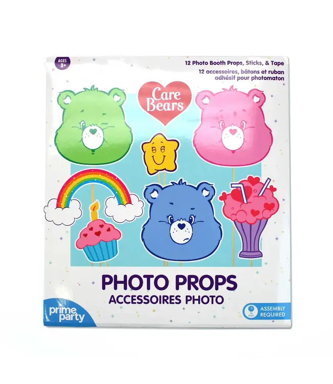 PRIME PARTY Care Bears Photo Booth Props - 12 Count