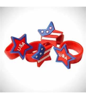 US TOY CO Patriotic Rings - 12ct