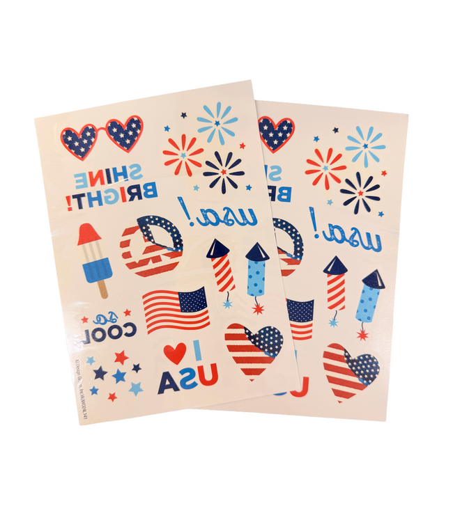 MID-VALLEY CLOSEOUTS Patriotic Tattoos - 24ct