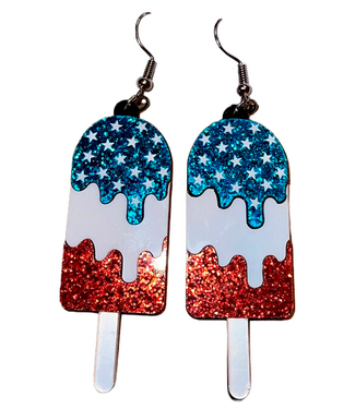 SHAWSHANK Patriotic Popsicle Earrings