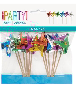 UNIQUE INDUSTRIES INC Pinwheel Picks - 12 Count