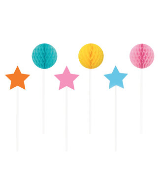 UNIQUE INDUSTRIES INC Cupcake Kit Stars & Balls - 12 Count