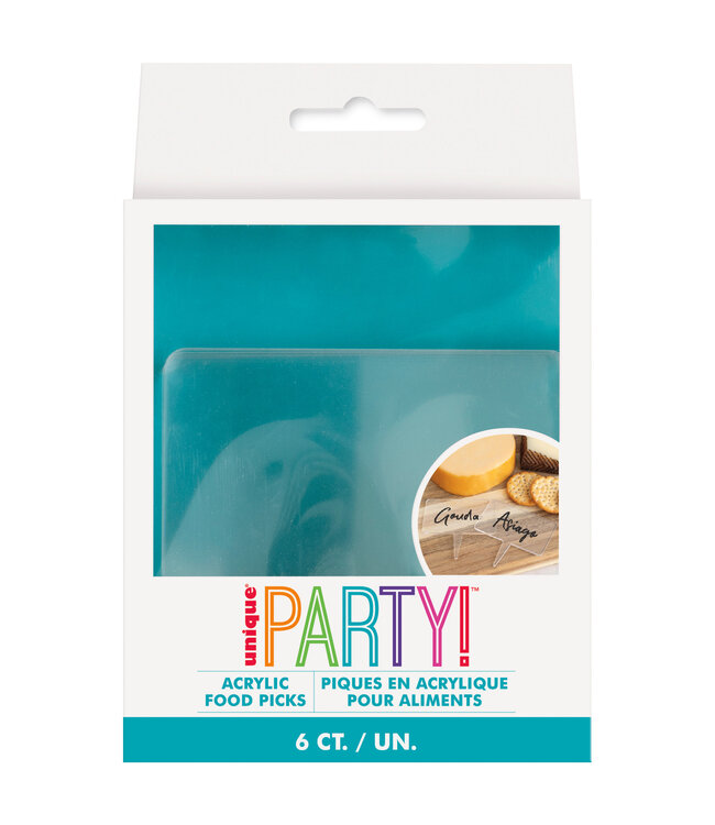 UNIQUE INDUSTRIES INC Acrylic Write On Food Label Picks - 6 Count