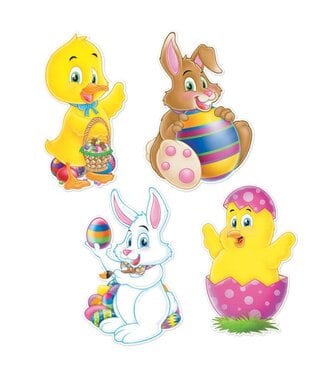 BEISTLE 4CT CUTOUTS EASTER