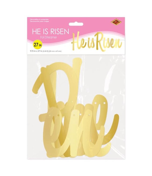 BEISTLE He is Risen Streamer - 27in