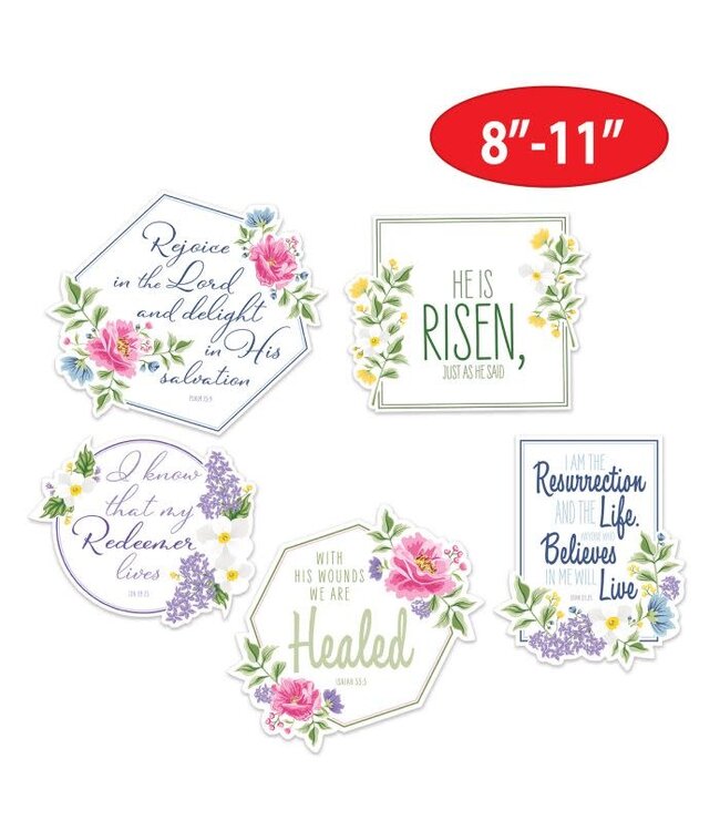 BEISTLE 5CT CUTOUTS HE IS RISEN