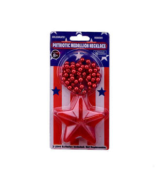 Patriotic Flashing Star Necklace