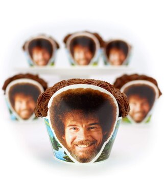 PRIME PARTY Bob Ross Cupcake Wrappers - 12 Count