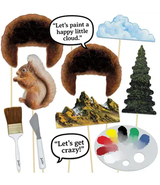 PRIME PARTY Photo Booth Props Bob Ross - 11 Count