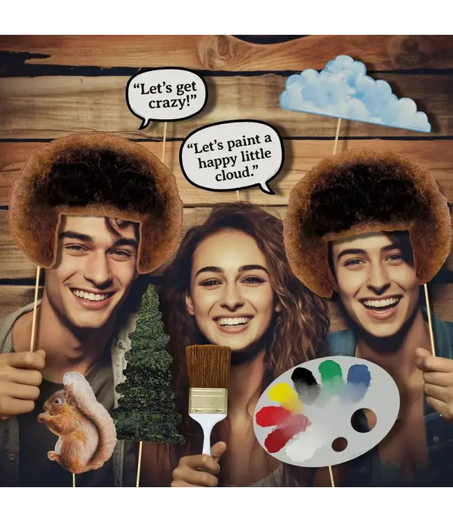 PRIME PARTY Photo Booth Props Bob Ross - 11 Count