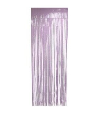 LOFTUS INTERNATIONAL Pastel Purple Foil Fringe Door Curtain - 3ft X 8ft