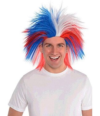 Amscan CRAZY WIG RED/WHITE/BLUE
