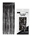 LOFTUS INTERNATIONAL Black Foil Fringe Door Curtain - 3ft X 8ft