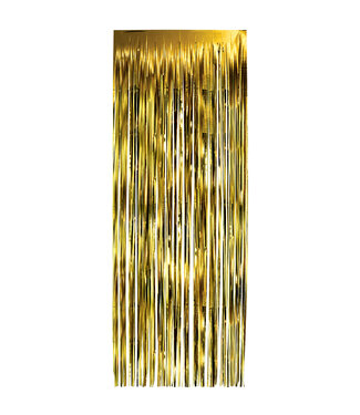 LOFTUS INTERNATIONAL Gold Foil Fringe Door Curtain - 3ft X 8ft