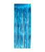 LOFTUS INTERNATIONAL Light Blue Foil Fringe Door Curtain - 3ft X 8ft