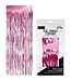LOFTUS INTERNATIONAL Pink Foil Fringe Door Curtain - 3ft X 8ft