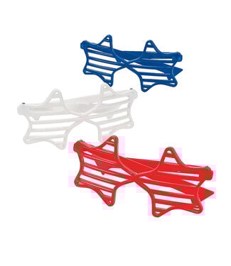 Patriotic Star Glasses - 6ct