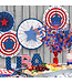 UNIQUE INDUSTRIES INC Red White and Blue Paper Fans with Stars - 5ct