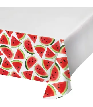 Creative Converting Marvelous Melon Paper Table Cover - 54" x 96"
