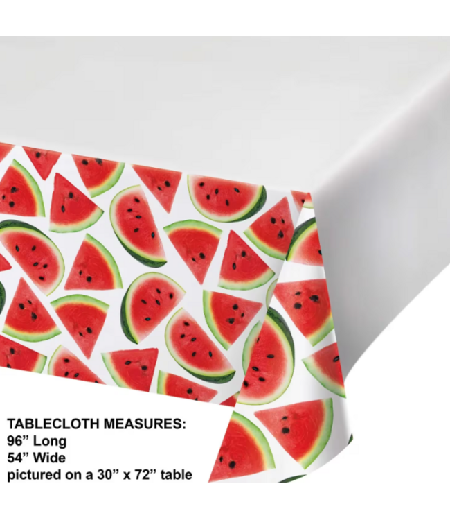 Creative Converting Marvelous Melon Paper Table Cover - 54" x 96"