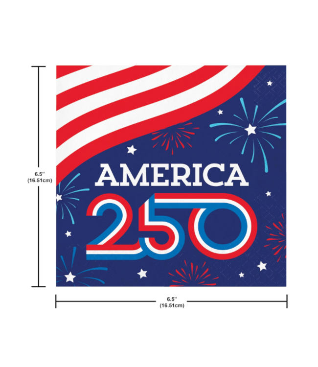 Creative Converting Lady Liberty 250th Luncheon Napkins - 16 Count